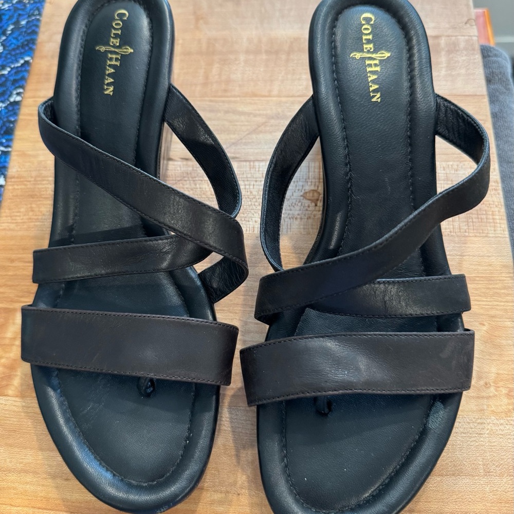 Cole Haan Women's Strappy Black Sandals